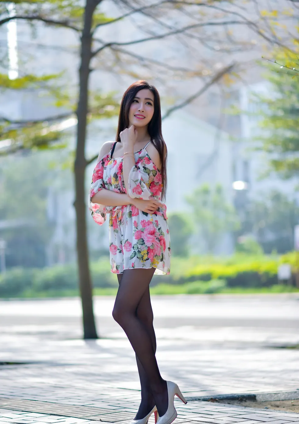 [Mzsock] NO.185 Yanxi suspender skirt black stockings beautiful legs street photography#[27P]-4